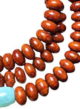 小叶紫檀5*9算盘珠DIY佛珠手链珠子圆润饱满  细腻柔软丝滑厂供应