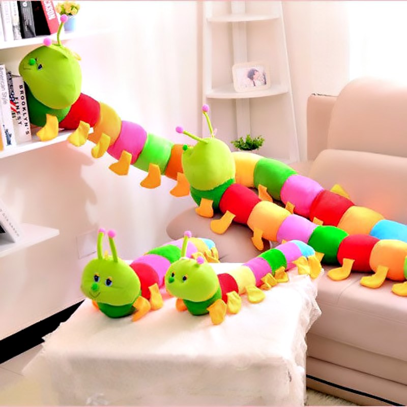 1pc Colorful Caterpillars Plush Kids Toys For Children 50cm - 图1