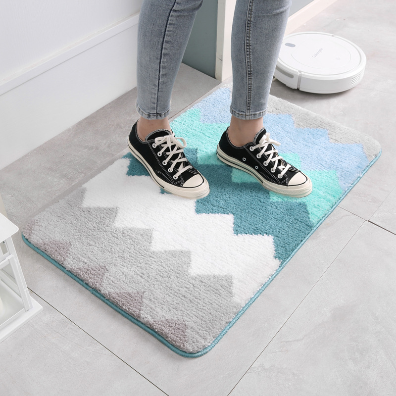 推荐Flocking absorbent bathroom non slip floor mat carpet地 - 图2