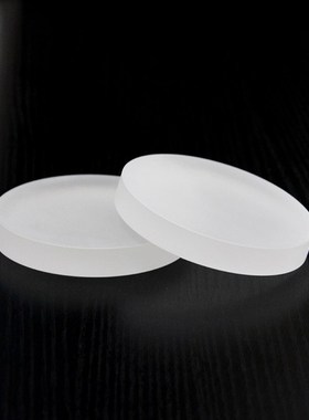 K9玻璃水晶磨砂圆饼圆柱体家居桌面摆件饰品底座摄影道具