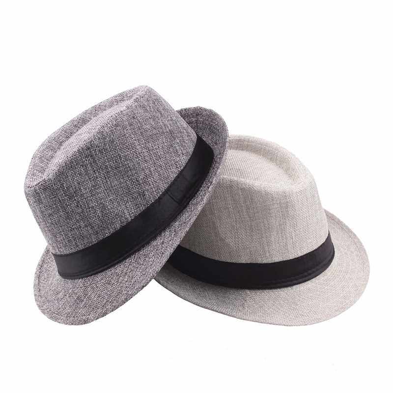 New Spring Summer Retro Men's Hats Fedoras Top Jazz Plaid Ha_虎窝淘
