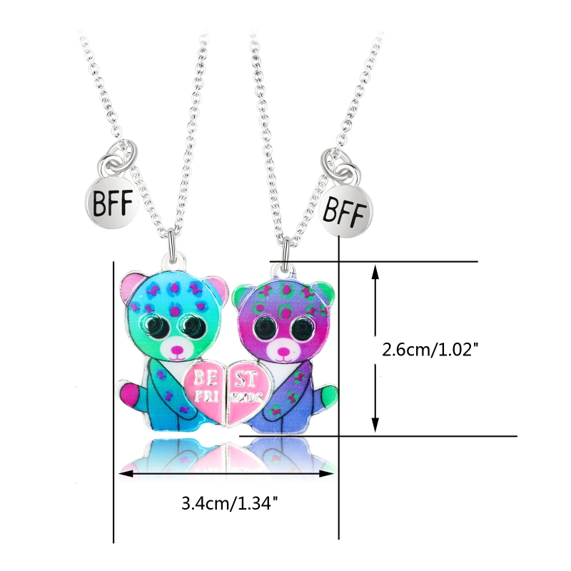 速发Heart Pendant Magnetic Matching Necklace Colorful Neckla - 图3