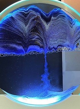 家居摆件流沙画带灯桌面酒柜电视柜北欧玄关装饰品沙漏礼物送礼物