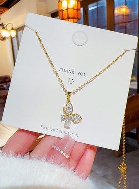 2024年新款蝴蝶项链不掉色设计感锁骨链轻奢百S搭颈链小众钛钢饰