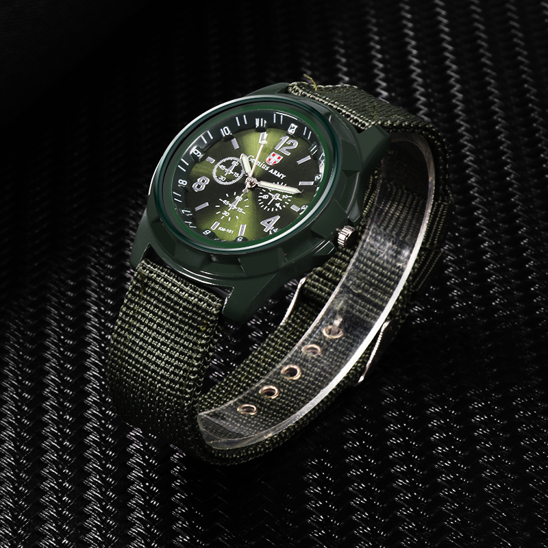 新品Men Army Watch Nylon Military Male Quartz Watches Fabric - 图3