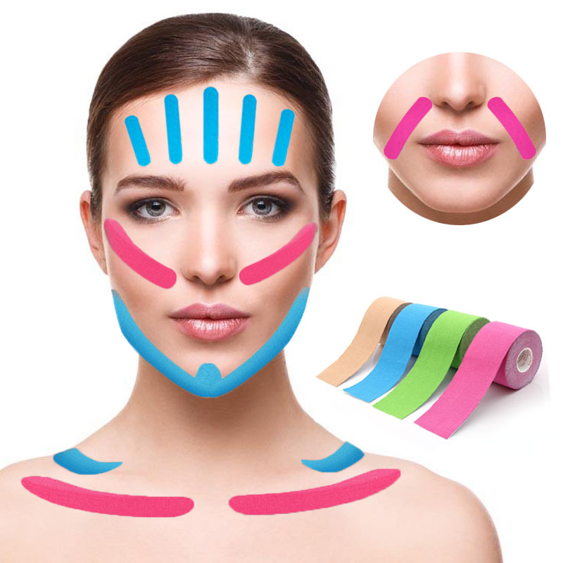 极速25CM5M Kinesiology Tape For Face V Line Neck Eyes Liftin - 图0