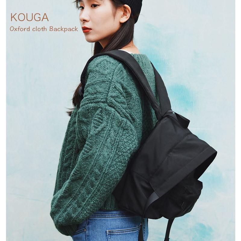 口嘎半圆形大盖檐牛津布双肩包 轻便宽肩带森系百搭学生书包背包,淘宝优惠券,粉丝福利购,淘宝优惠卷