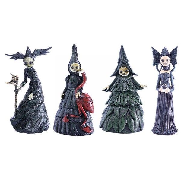 推荐2022 Newest Halloween Witch Resin Ornament Scary Figure - 图0