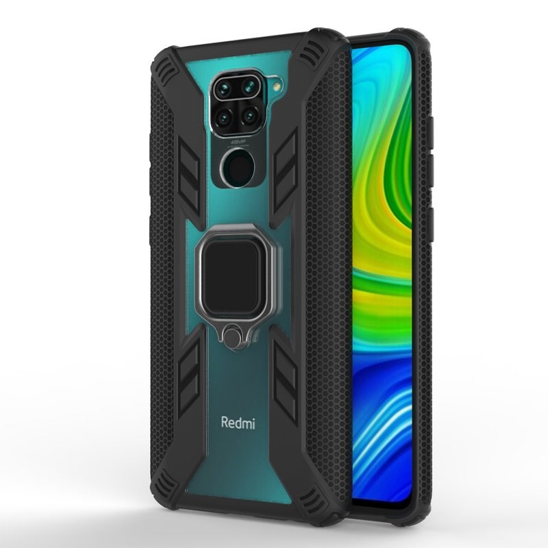 Xiaomi Redmi Note 9 Case Soft Silicon + Hard PC Armor Phone - 图0