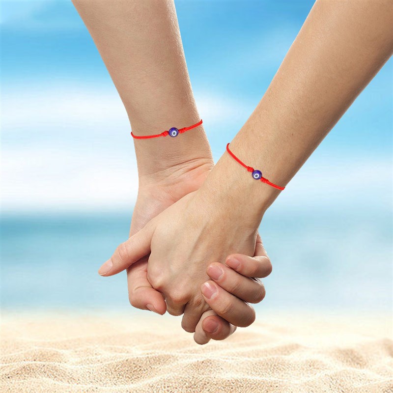 速发Couples Lucky Evil Blue Eye Bracelet for Women Charms Re - 图1