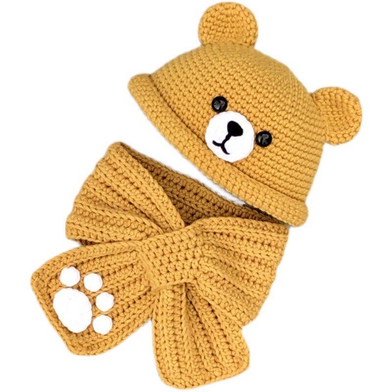 秋冬宝宝围巾套装diy材料包孕妇打J发时间手工编织钩针毛线帽,淘宝优惠券,粉丝福利购,淘宝优惠卷