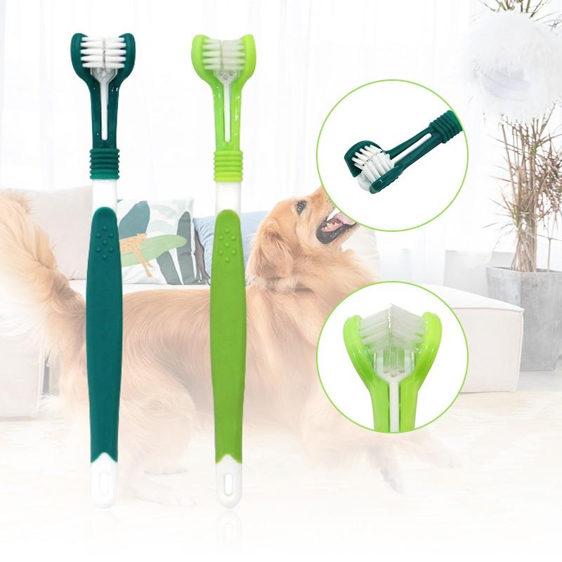 Selling Three Sided Pet ToothtrGush Dog BrushbAddition - 图0