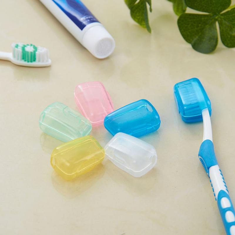 速发5Pcs/Set Portable Toothbrush Case Cover Travel Hiking Ca-图0