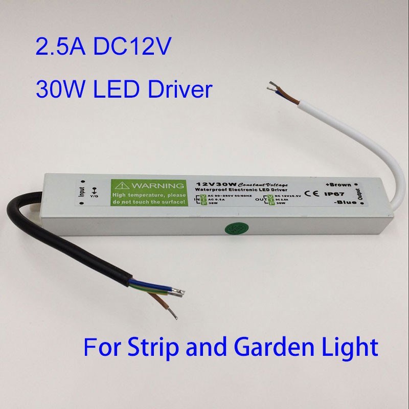 DC 12V LED Power Supply Waterproof IP67 Transformer 10W 20W - 图1