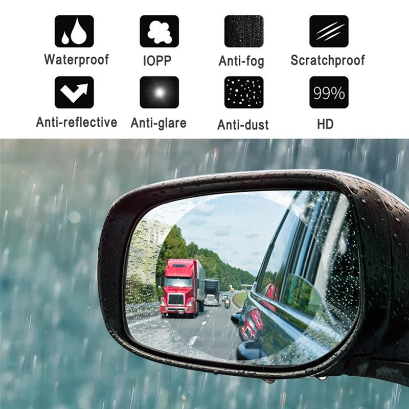 厂家2Pcs Car Rearview Mitrror Rain-proof Film Anti-Fog Clear-图1