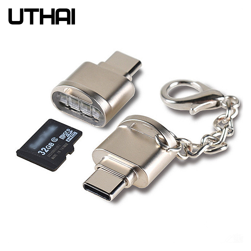 推荐UTHAI C09 Mini Type C USB3.1 Micro SD Card Reader TF Mem - 图0