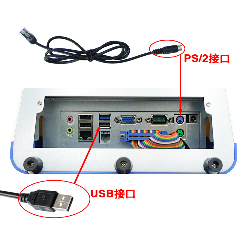 收银机通用键盘超市便利店收款机K101键盘配件400键盘PS2圆口USB-图0