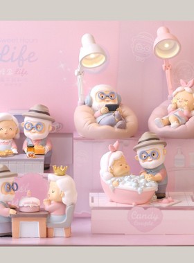 老头老太情侣娃娃卡通摆件老w伴车内公仔蛋糕烘焙装饰创意情侣礼