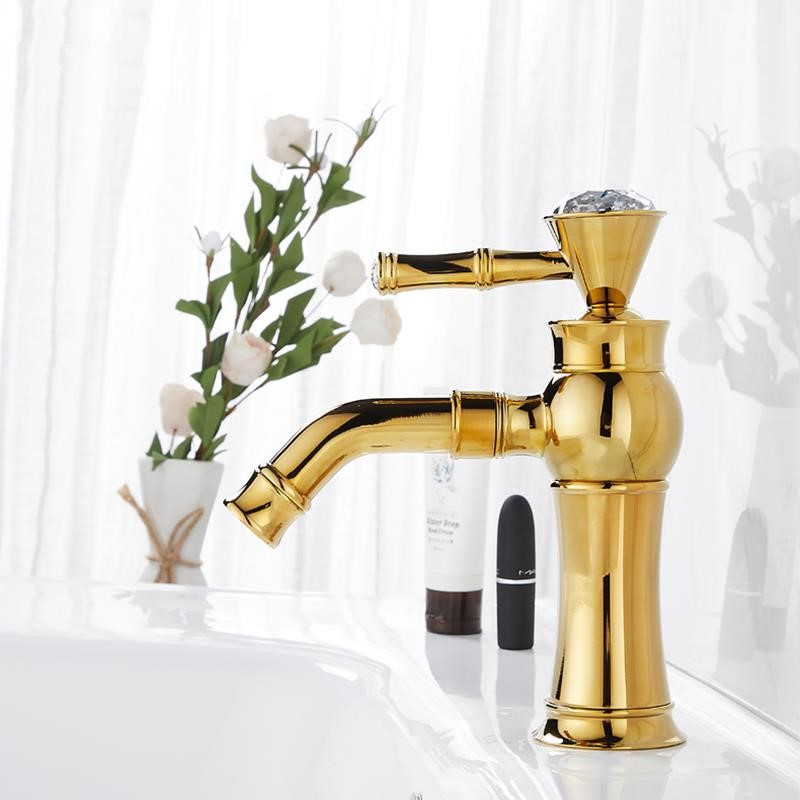 BaBhroom Sink Finucet Gold Basan Faucets trass Water Tap-图1