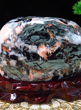 天然黄河七彩石 奇石国画石原A石观光石装饰收藏 博古架桌面摆件