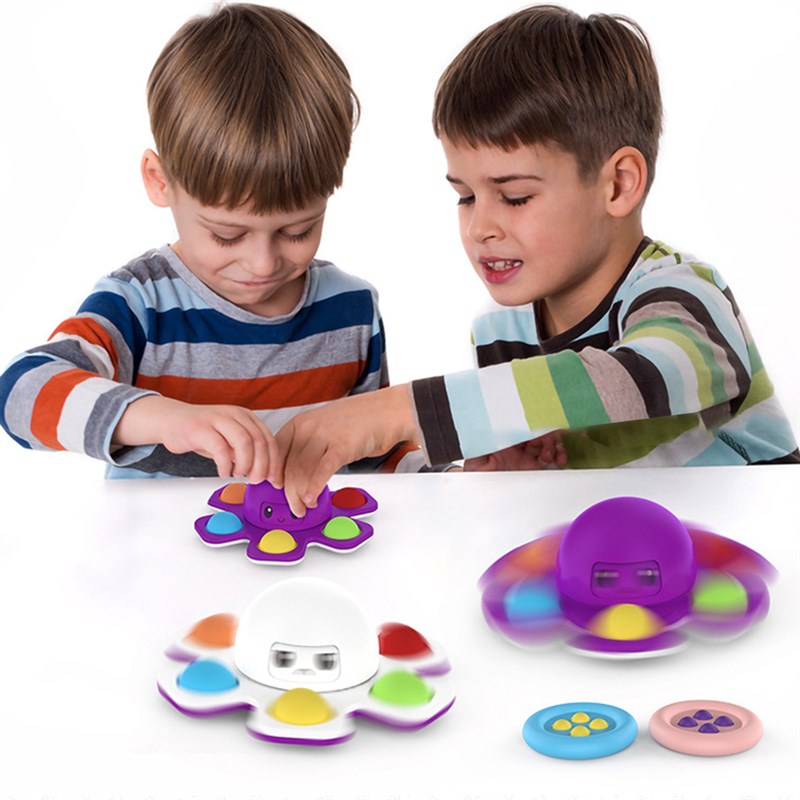 极速Pop Fidget Relieve Sss Toys Change Face Octopus Push It - 图0