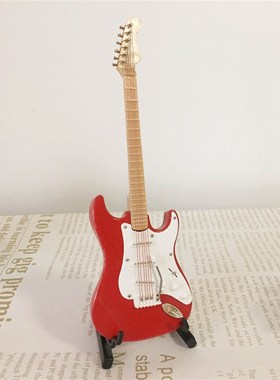 可刻字手工木制电吉他模型电贝斯乐器模型摆件汽车V耶诞节生日礼