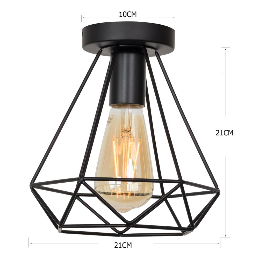 dling dceiling lamp iniustrial wind wrought iron bla - 图1