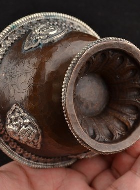尼泊尔雕花纯铜供水碗 供佛供水杯圣水杯 手工打造 口径10cm 15cm