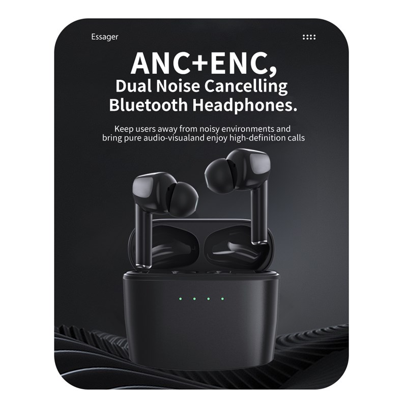 推荐Essager ANC Bluetooth5.2 TWS Earphones Headphone Stereo - 图0