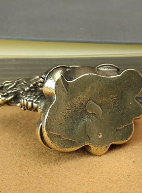 纯铜金钱龟摆件黄铜乌龟复古踏铜钱元宝龟创意茶桌装饰工艺品摆设