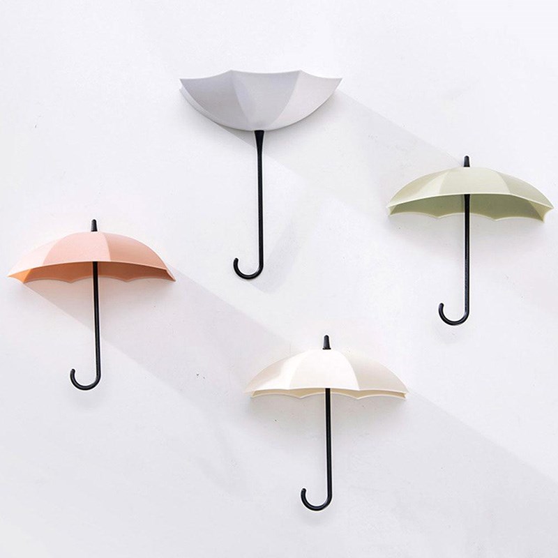 速发3 Pcs Umbrella Hook Wall Door Key Hanger Key Holder Wall-图1