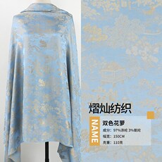 Набивные ткани 双色花萝印花面料 连衣裙旗袍面料 玫瑰花暗纹数码印花布现货