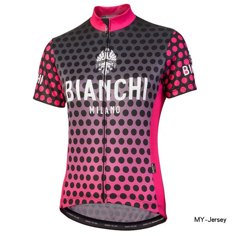 2021新款 Bianchi单车服女款登山车自行车夏季短袖骑行服上衣男款 - 图2