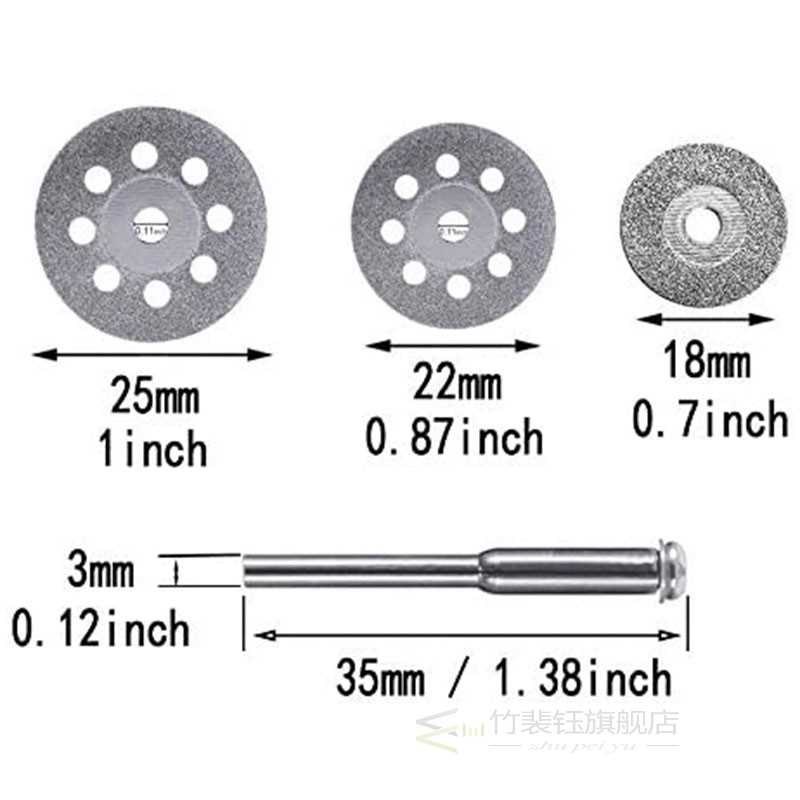 新品37Pcs Diamond Cutting Wheel (25mm/22mm/18mm), Diamond Co - 图3