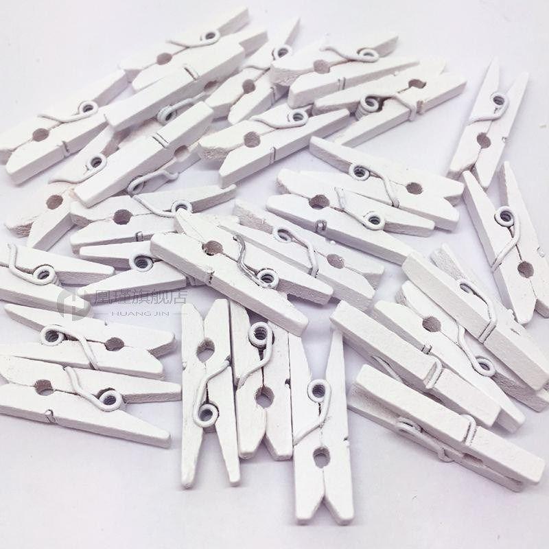 速发50pcs Mini Wooden Clothes Pegs Natural Wooden Clothes Ph - 图0