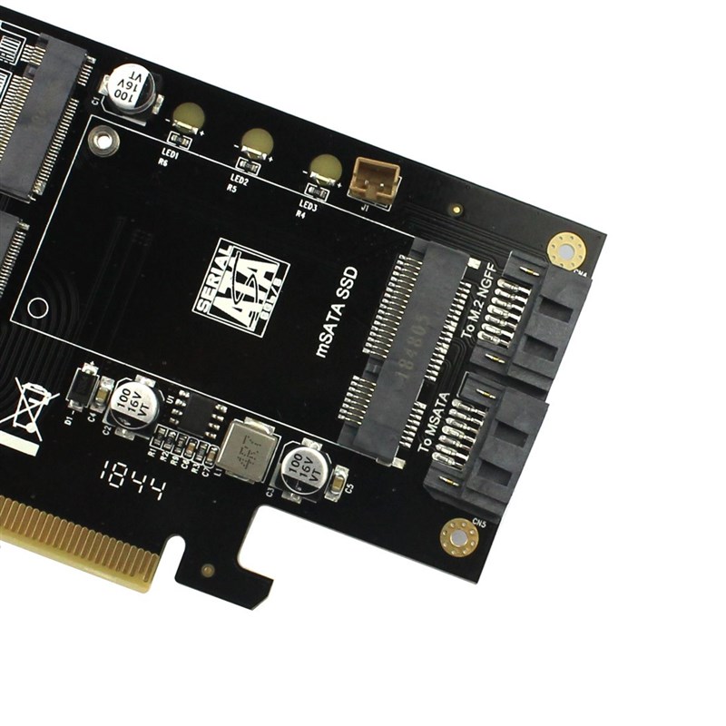 M.2 NVMe SSD NGFF to PCIE 3.0 BX16 Adapter M Key B Key mSATA - 图2