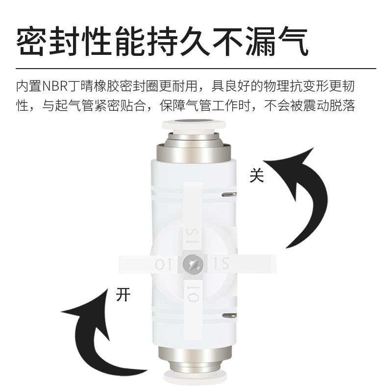 气动buc手阀开关接n头快插气管开关阀手动球阀4-681012mm - 图2