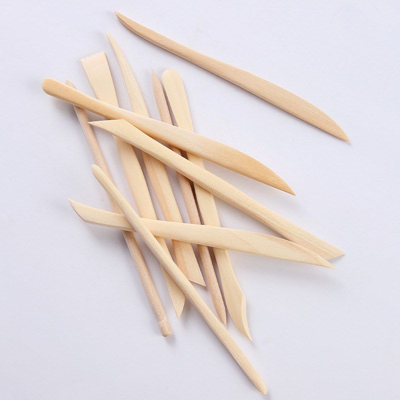 陶艺工具木质10件套细肢泥塑刀儿童手工diMy陶泥补土捏雕刀修坯刀,淘宝优惠券,粉丝福利购,淘宝优惠卷