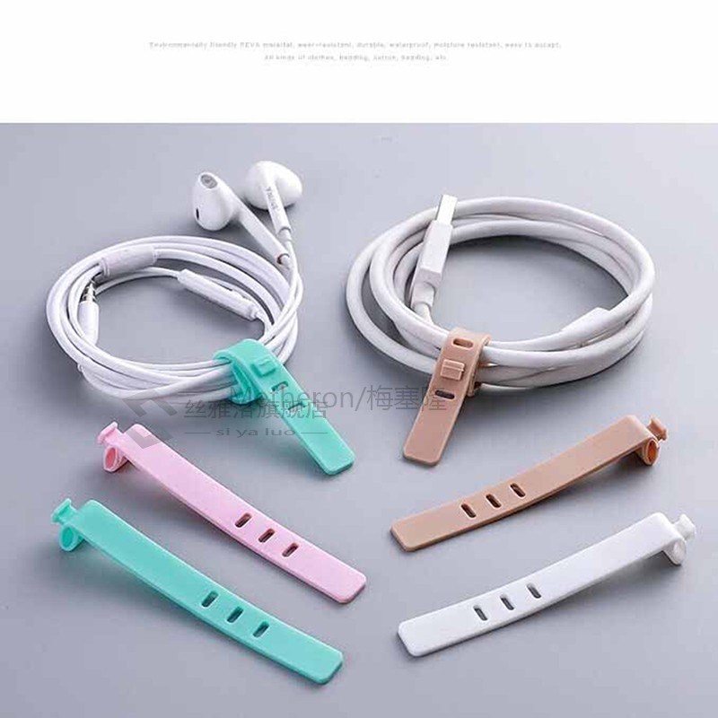 推荐4Pcs Silicone Cable Organizer SB Data Wrap Cord Winder W - 图1