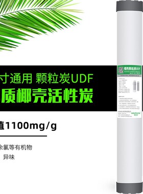 20寸颗粒活性炭净水o器椰壳UDF前置RO反渗透直饮净水机食品级滤芯