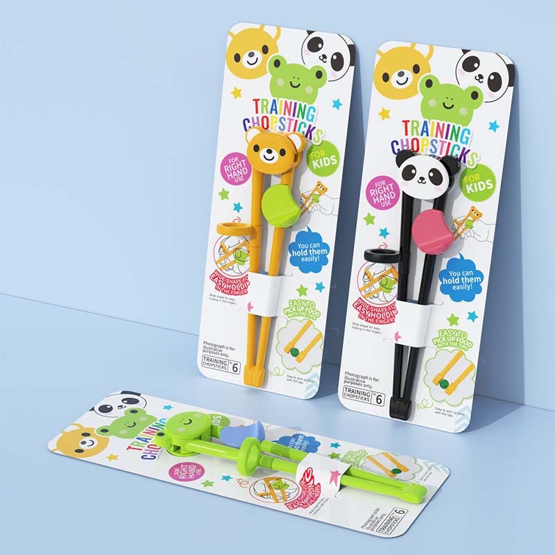 推荐1 Pair Training Chopsticks Cartoon Animal Chopsticks For - 图2