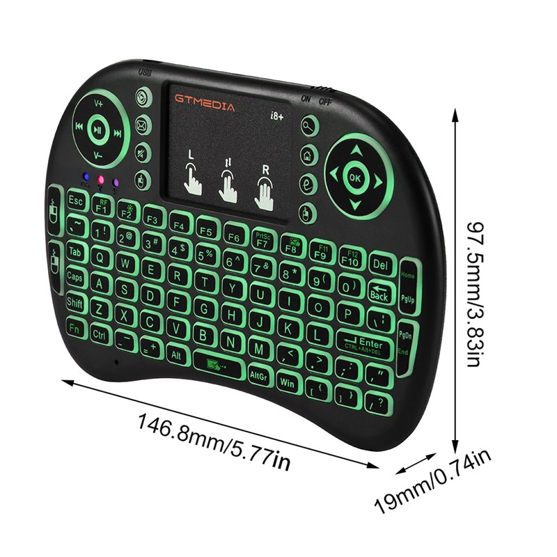 GTMEDIAd i8+ Wirelesg Keyboard 2.4ghz Russ aniEnslish 3 colo - 图2