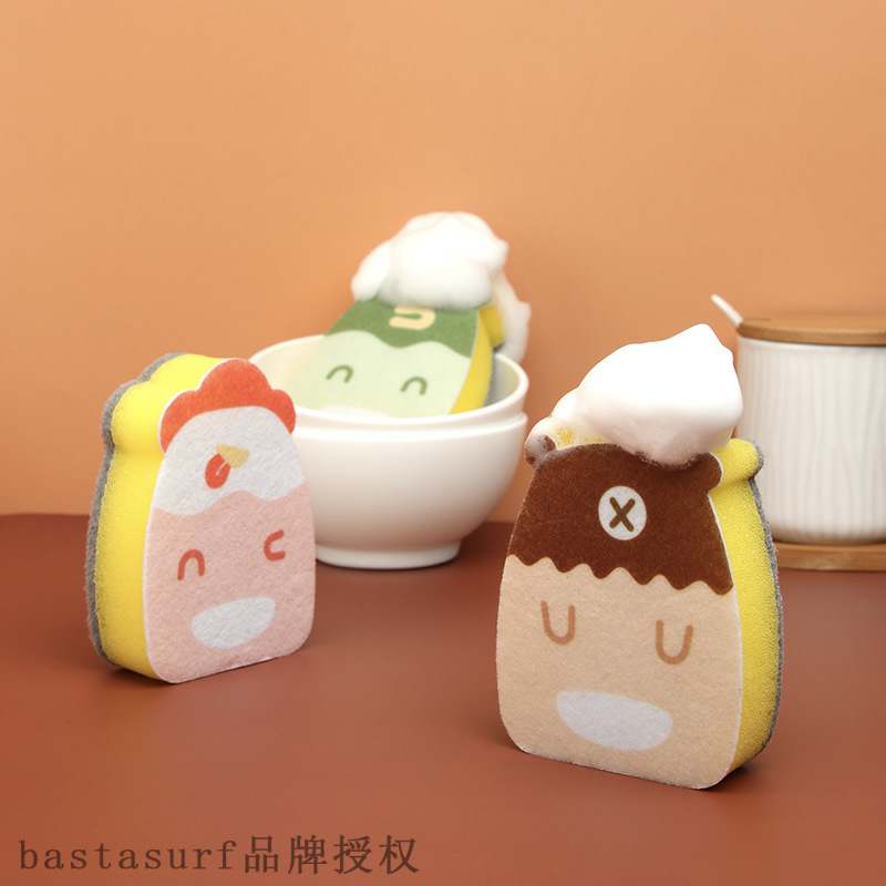 速发Household cleaning sponge kitchen supplies dishwashing c - 图0