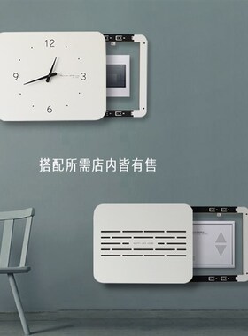 22QR弱电箱遮挡光纤网线盒多媒体配F电箱电闸电表箱装饰画现代风