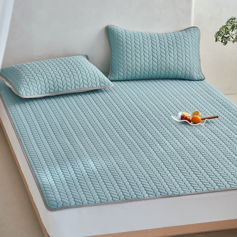 A类凉感丝乳胶凉席三件套可水洗冰丝席家用空调软席折叠床垫夏季,淘宝优惠券,粉丝福利购,淘宝优惠卷