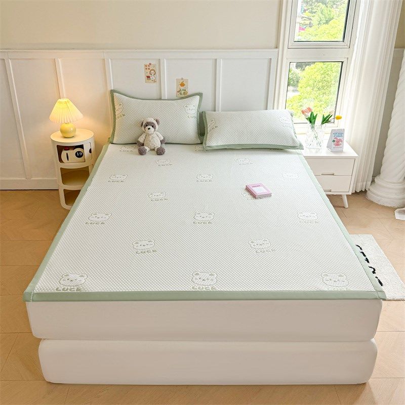 夏季冰丝凉席冰豆豆床单三件套床垫子凉感空调席可水洗2025年新款,淘宝优惠券,粉丝福利购,淘宝优惠卷