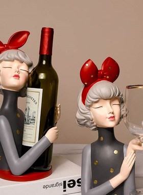 北欧现代简约红酒架摆件创意客厅家用红酒杯架酒柜装饰品乔迁新居