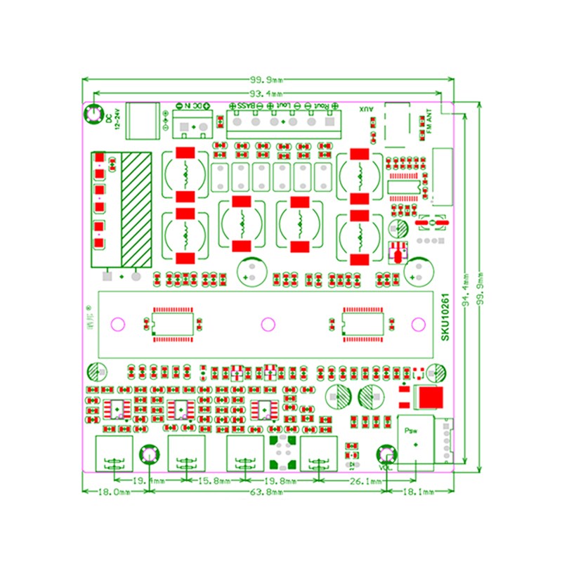 推荐TPA3116蓝牙5.0数字功放板2.1声道2*50W+100W超重低音炮DC12- - 图2