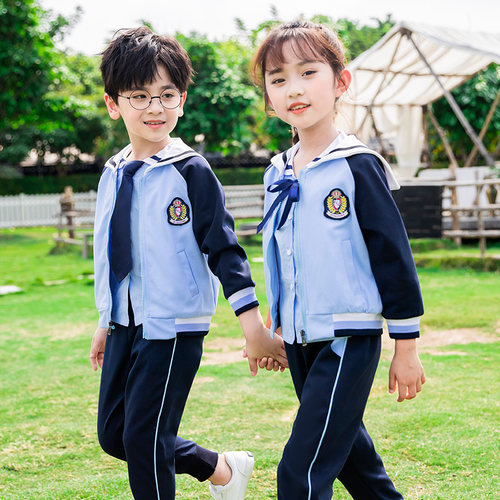 春秋幼儿园校服园服小p学生套装儿童三件套学院风班服幼师服定制 - 图2