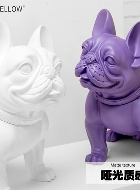 创意斗牛法斗摆件桌n面狗的摆件吧台柜子店铺家居装饰品网红小摆